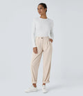 Straight-Leg Corduroy Pants with Pockets