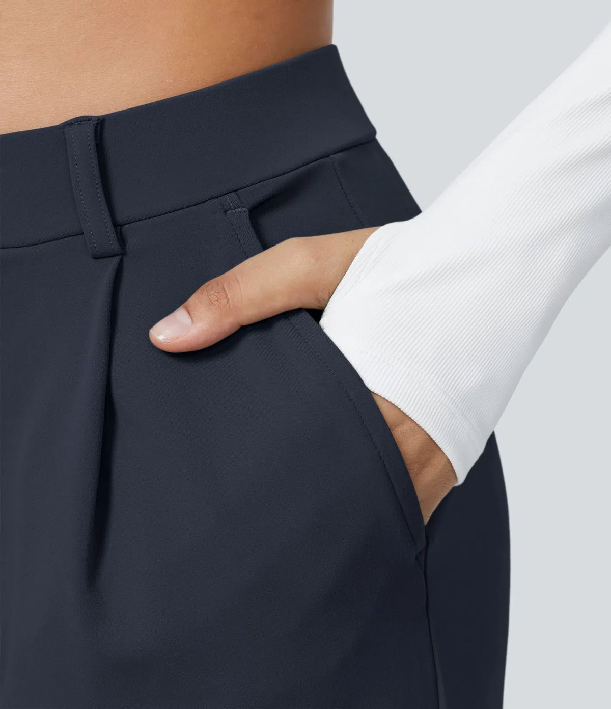 Elegant Stretch Pants with Pockets