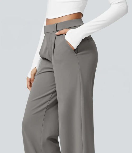 Elegant Stretch Pants with Pockets
