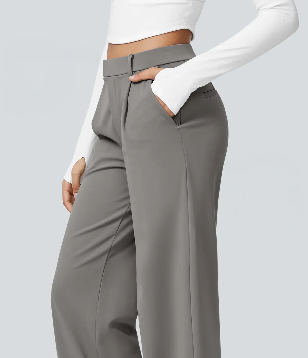 Elegant Stretch Pants with Pockets