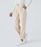 Straight-Leg Corduroy Pants with Pockets