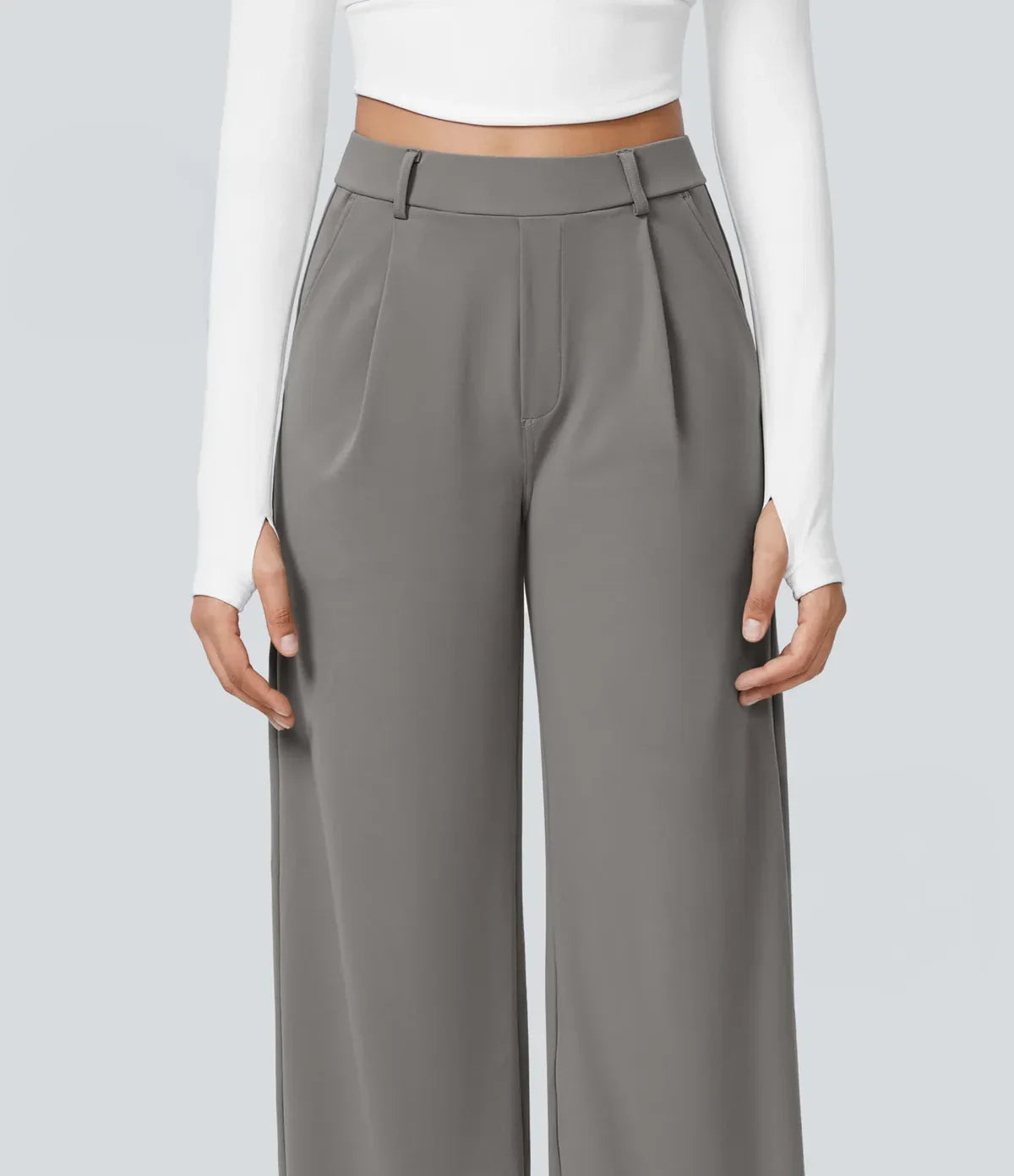 Elegant Stretch Pants with Pockets