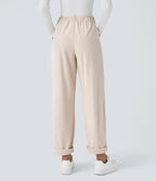 Straight-Leg Corduroy Pants with Pockets