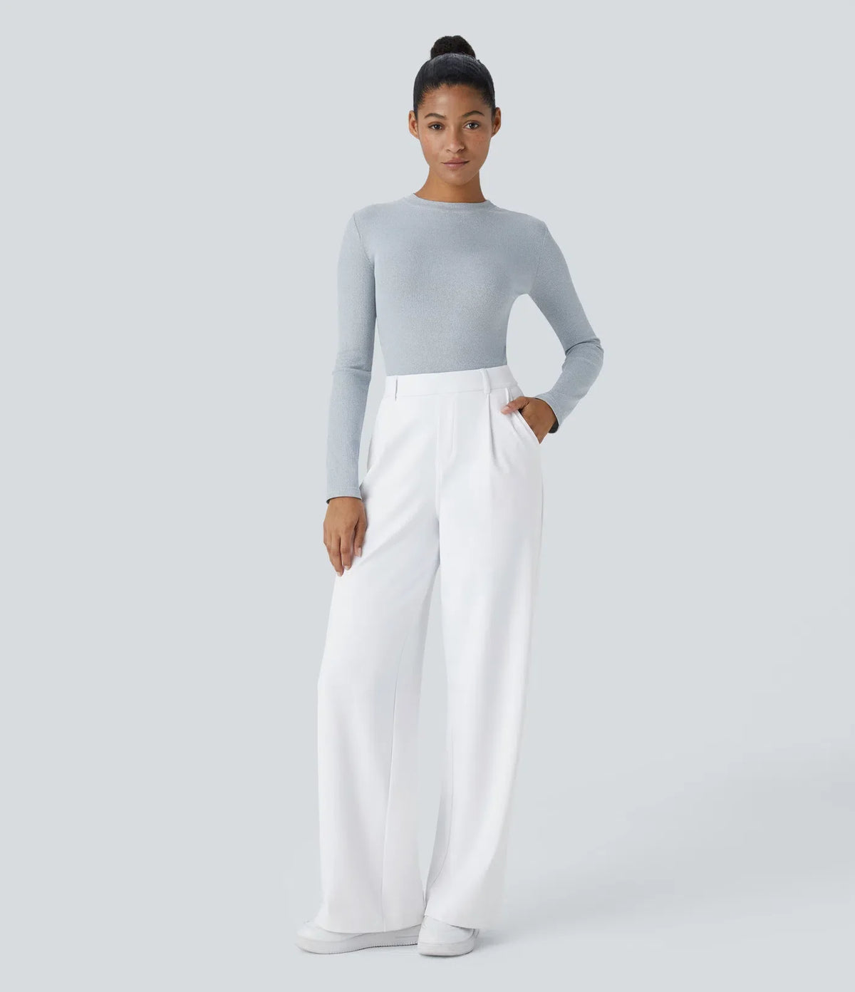 Elegant Stretch Pants with Pockets