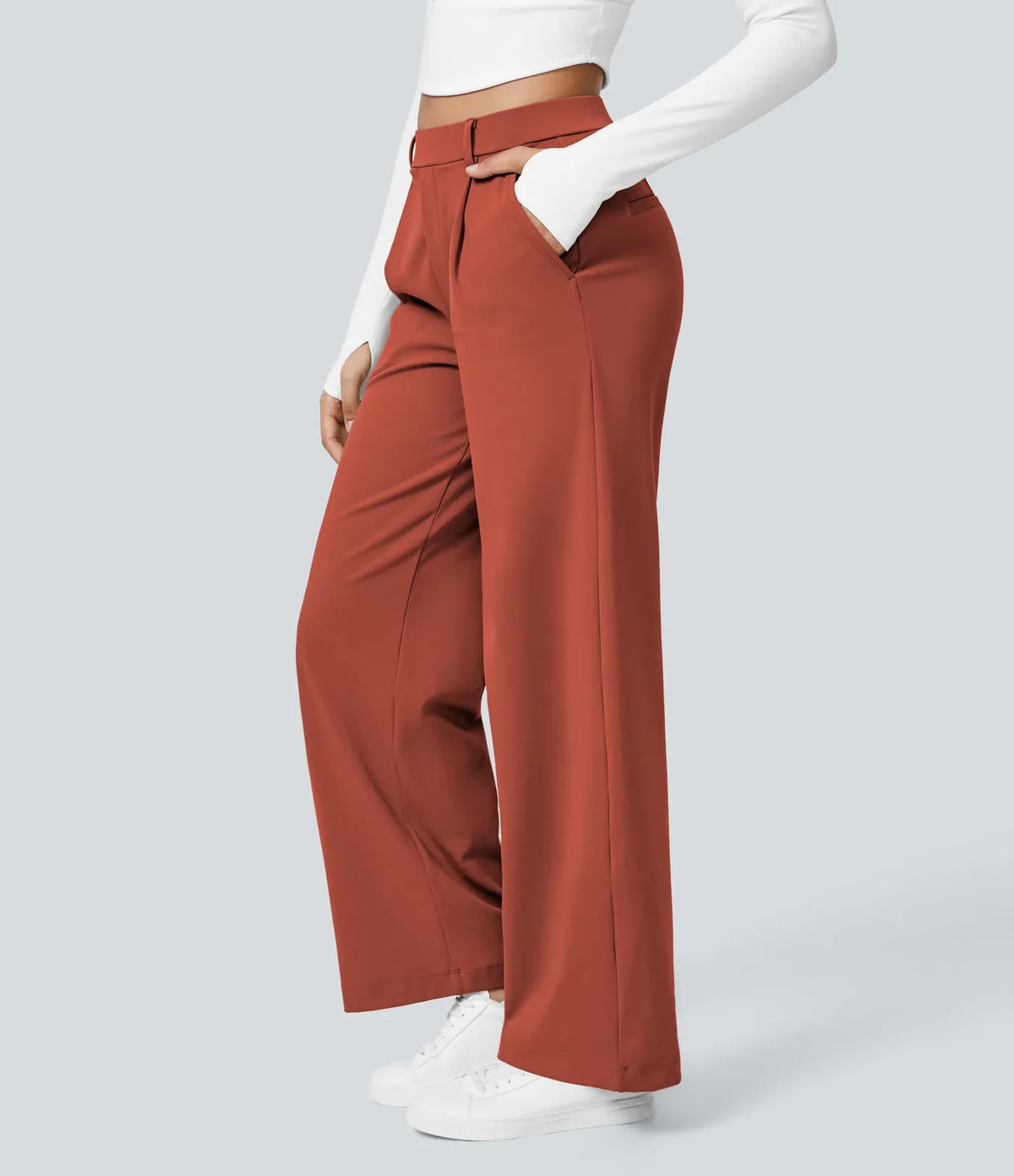Elegant Stretch Pants with Pockets