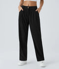 Straight-Leg Corduroy Pants with Pockets