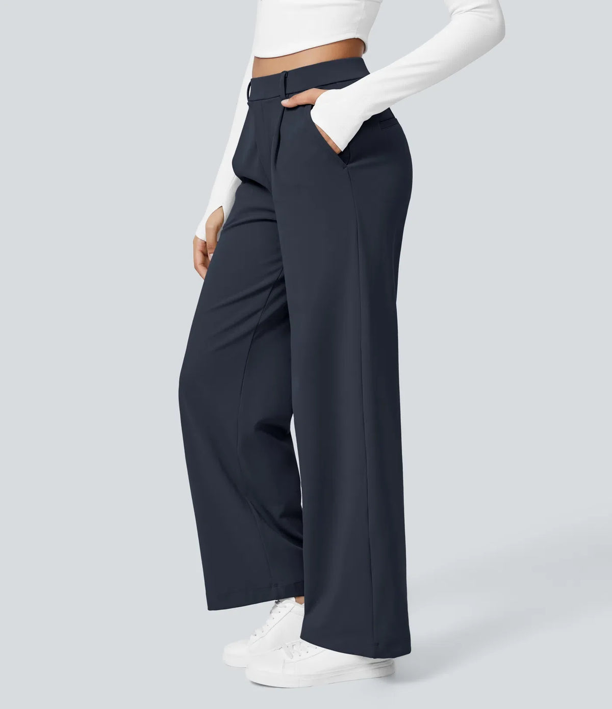 Elegant Stretch Pants with Pockets