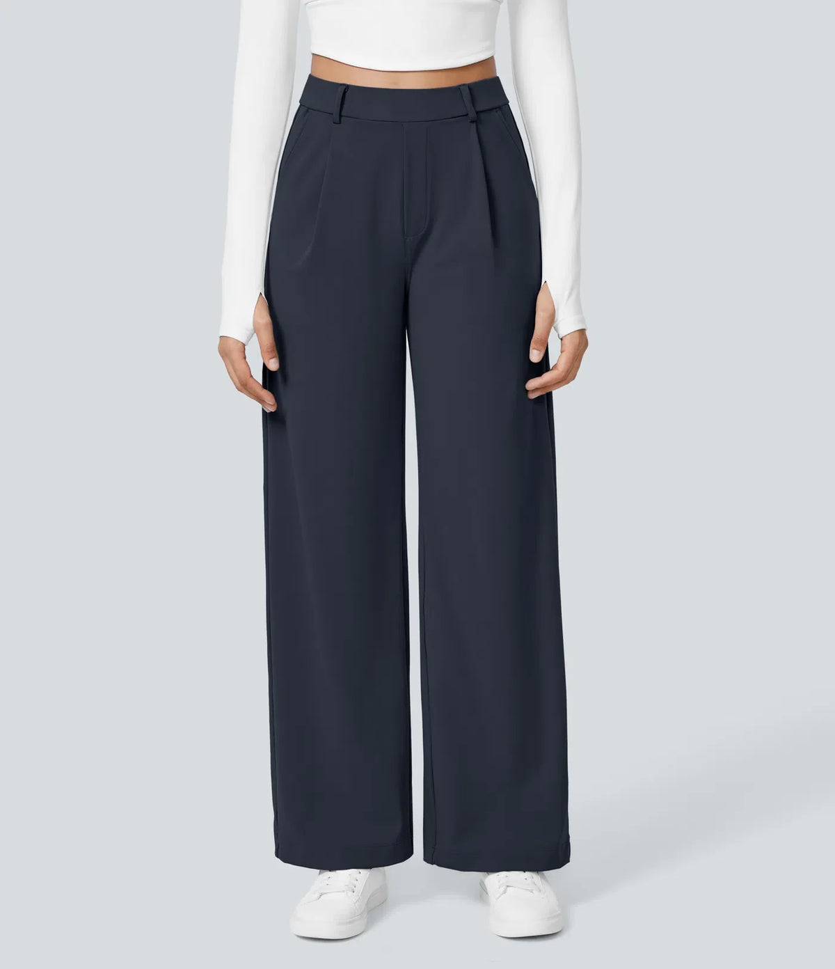 Elegant Stretch Pants with Pockets