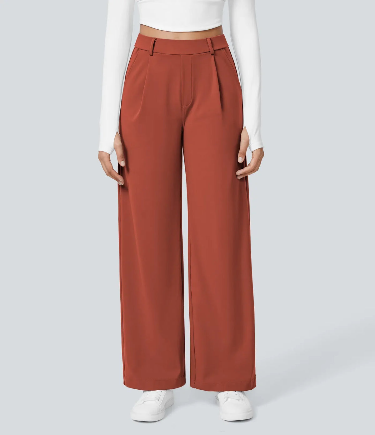 Elegant Stretch Pants with Pockets