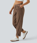 Straight-Leg Corduroy Pants with Pockets