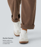 Straight-Leg Corduroy Pants with Pockets